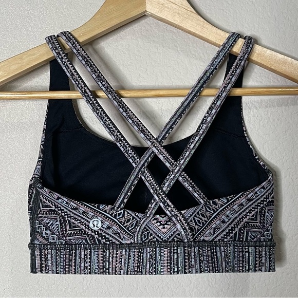 Lululemon Energy Bra Tribal Pace Energy Bra Size 4 - Picture 6 of 7